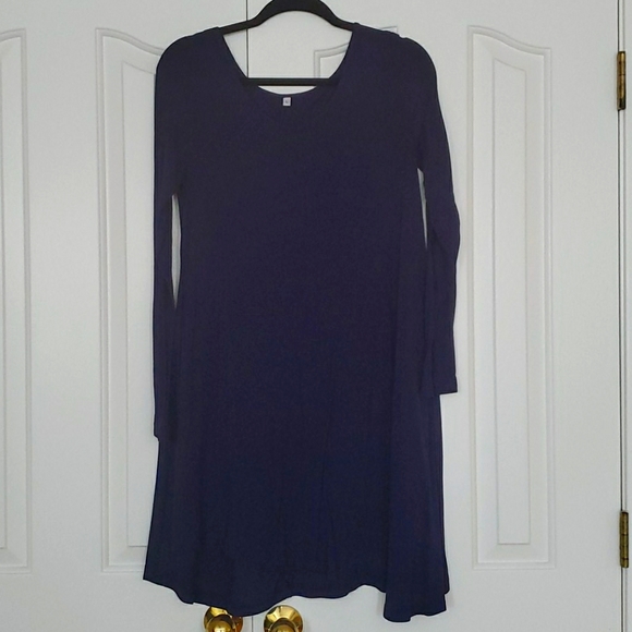 Dark Navy blue long sleeve tunic - Picture 1 of 3